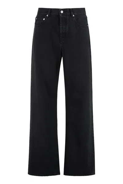 Jacquemus Straight-leg 5-pocket Jeans In Black