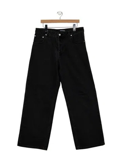 Pre-owned Jacquemus Straight-leg Jeans In Black