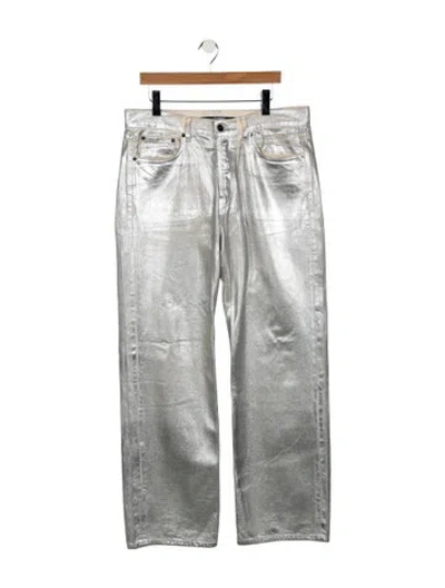 Pre-owned Jacquemus Straight-leg Jeans In Grey/metallic