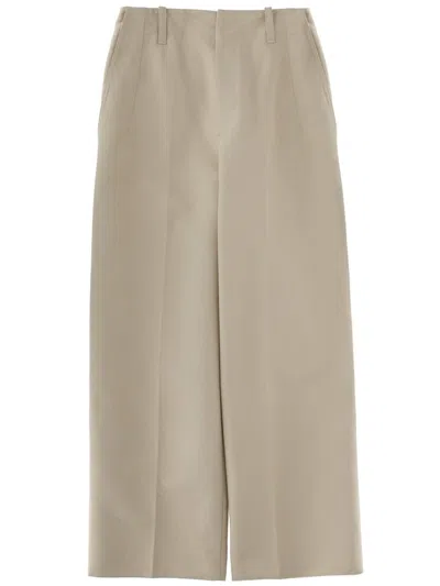 Jacquemus Straight-leg Smooth Front Pleats Pants In Brown