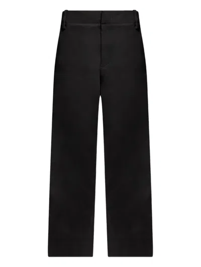 Jacquemus Straight-leg Trousers With Mid-rise Waist In Black