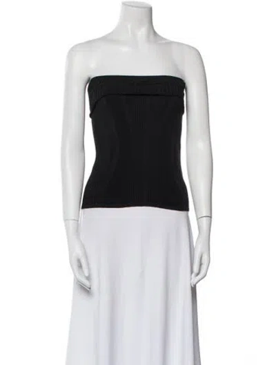 Pre-owned Jacquemus Strapless Crop Top In Black