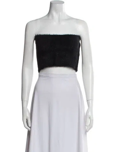 Pre-owned Jacquemus Strapless Crop Top In Black