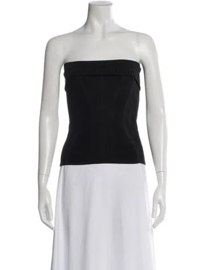 Pre-owned Jacquemus Strapless Crop Top In Black