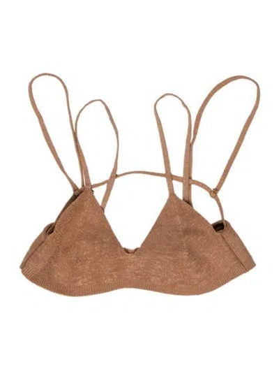 Pre-owned Jacquemus Strapless Crop Top In Neutral