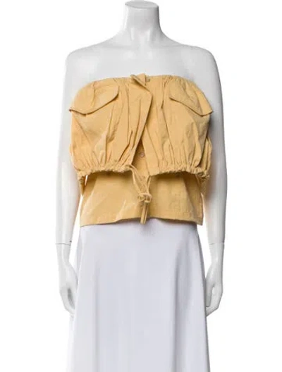 Pre-owned Jacquemus Strapless Crop Top In Neutral