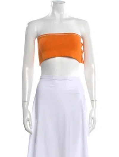 Pre-owned Jacquemus Strapless Crop Top In Orange