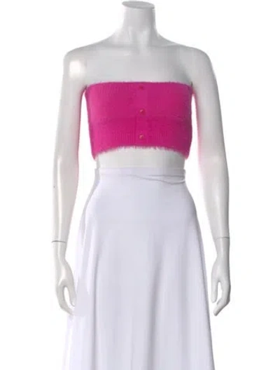 Pre-owned Jacquemus Strapless Crop Top In Pink