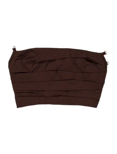 Pre-owned Jacquemus Strapless Crop Top W/ Tags In Brown