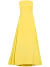 Jacquemus Strapless Yellow Evening Dress With Subtle Drape In Yellow