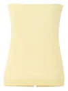 Jacquemus Strapless Knitted Top In Yellow