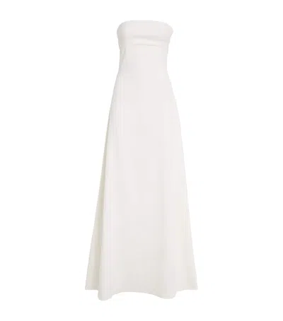 Jacquemus Strapless The Bustier Maxi Dress In White