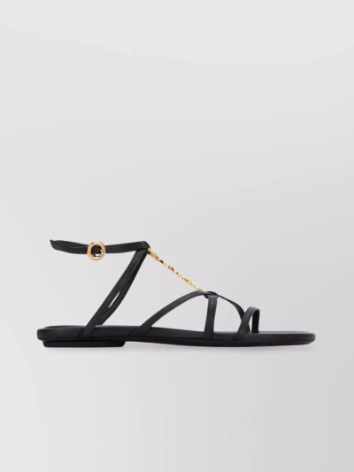 JACQUEMUS STRAPPY ANKLE STRAP SANDALS