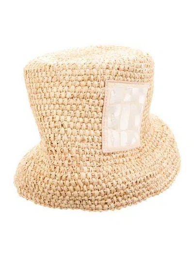 Pre-owned Jacquemus Straw Bucket Hat In Neutral