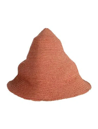 Pre-owned Jacquemus Straw Sun Hat In Orange