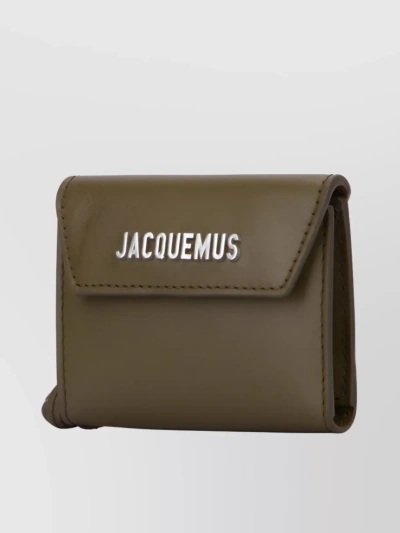 Jacquemus Streamlined Rectangular Wallet Design In Green
