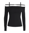 Jacquemus 'sierra' Black Long-sleeve Top With Logo Detail In Black