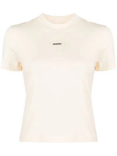 Jacquemus Stretch Cotton T-shirt In 中間色