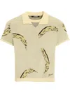 Jacquemus Womens Banana Jacquard Yellow The Marino Banana-print Woven-knitted Polo Top In Yellow