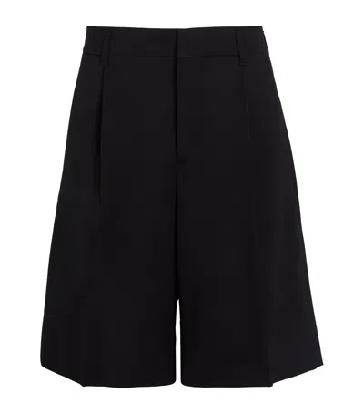 Jacquemus Stretch-wool Ovalu Shorts In Black