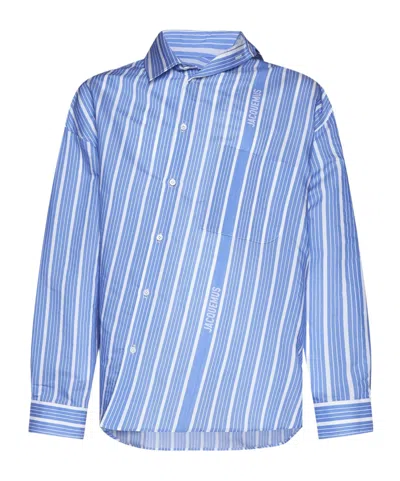 JACQUEMUS JACQUEMUS STRIPED ASYMMETRIC LONG-SLEEVE SHIRT