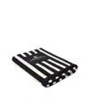Jacquemus Striped Beach Towel In Black