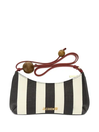 Jacquemus Striped Bead Shoulder Bag In Multi