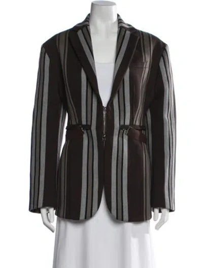 Pre-owned Jacquemus Striped Blazer In Brown