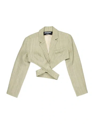 Pre-owned Jacquemus Striped Blazer In Green