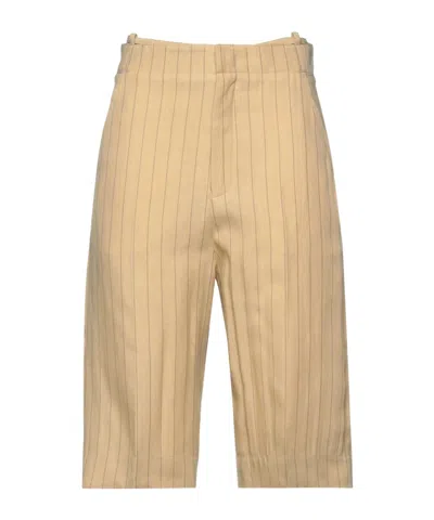 Jacquemus Striped Casual Pants In Brown