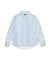 Jacquemus Striped Collared Long-sleeve Shirt In Blue