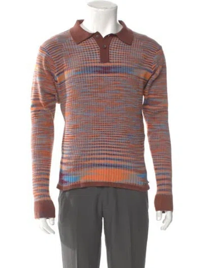 Pre-owned Jacquemus Striped Crew Neck Polo Sweater In Multi