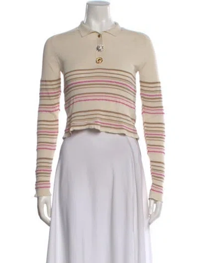 Pre-owned Jacquemus Striped Crew Neck Sweater In Neutral