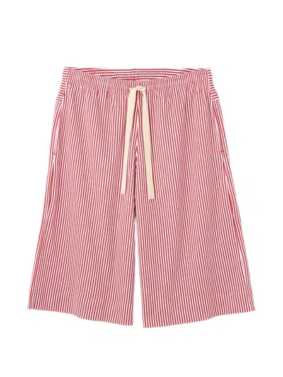 Jacquemus Striped Drawstring Shorts In Pink