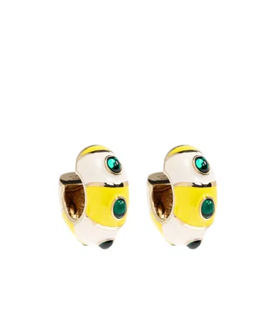 Jacquemus Striped Earrings In White