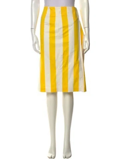 Pre-owned Jacquemus Striped Knee-length Skirt In Yellow