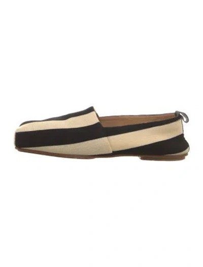 Pre-owned Jacquemus Striped Loafers In Black