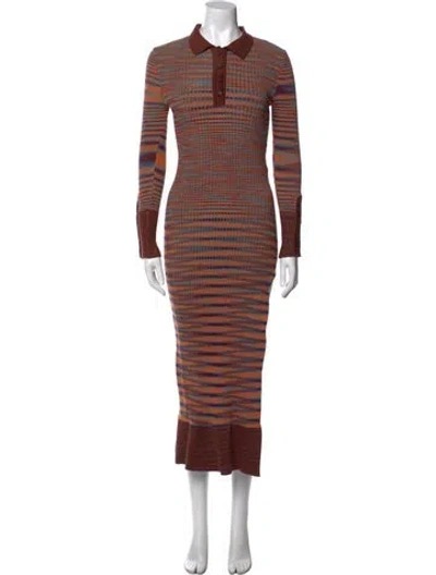Pre-owned Jacquemus Striped Long Dress In Neutral