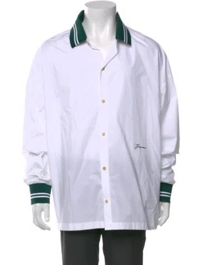 Pre-owned Jacquemus Striped Long Sleeve Shirt In White