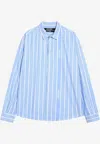 Jacquemus La Chemise Simon Logo Striped Shirt In Blue