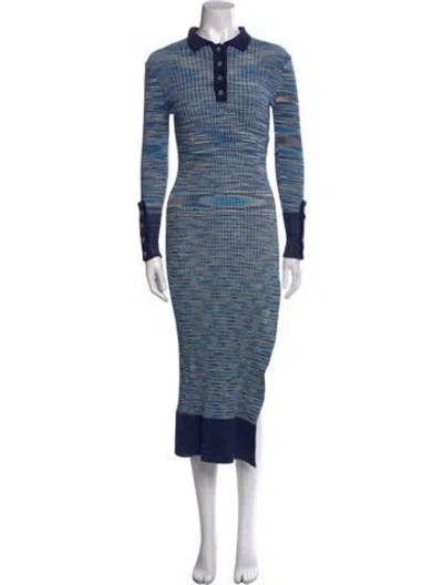 Pre-owned Jacquemus Striped Midi Length Dress In Blue
