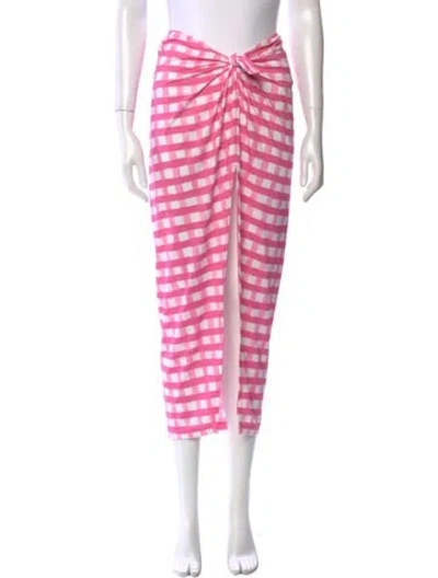 Pre-owned Jacquemus Striped Midi Length Skirt In Pink