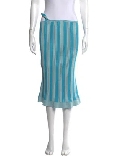 Pre-owned Jacquemus Striped Midi Length Skirt W/ Tags In Blue