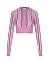 Jacquemus 'cropped Beach Cardigan' In Rosa