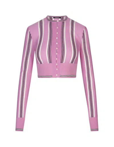 JACQUEMUS STRIPED MINI CARDIGAN