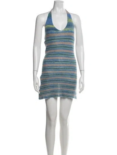 Pre-owned Jacquemus Striped Mini Dress In Blue