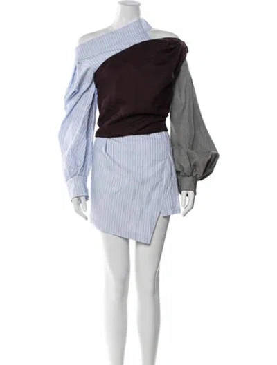 Pre-owned Jacquemus Striped Mini Dress W/ Tags In Blue