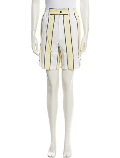 Pre-owned Jacquemus Striped Mini Shorts In Neutral