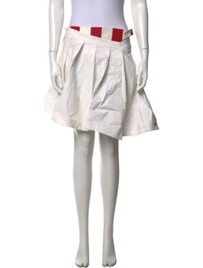 Pre-owned Jacquemus Striped Mini Skirt In White