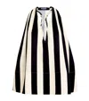 Jacquemus Beige Deep V-neck Sleeveless Racerback Top With Vertical Stripes